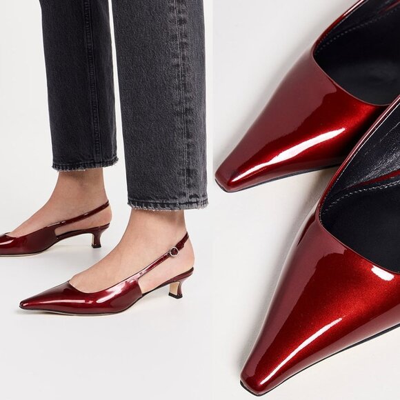 Aeyde Catrina Pointed Toe Pumps Sz EU40/US10